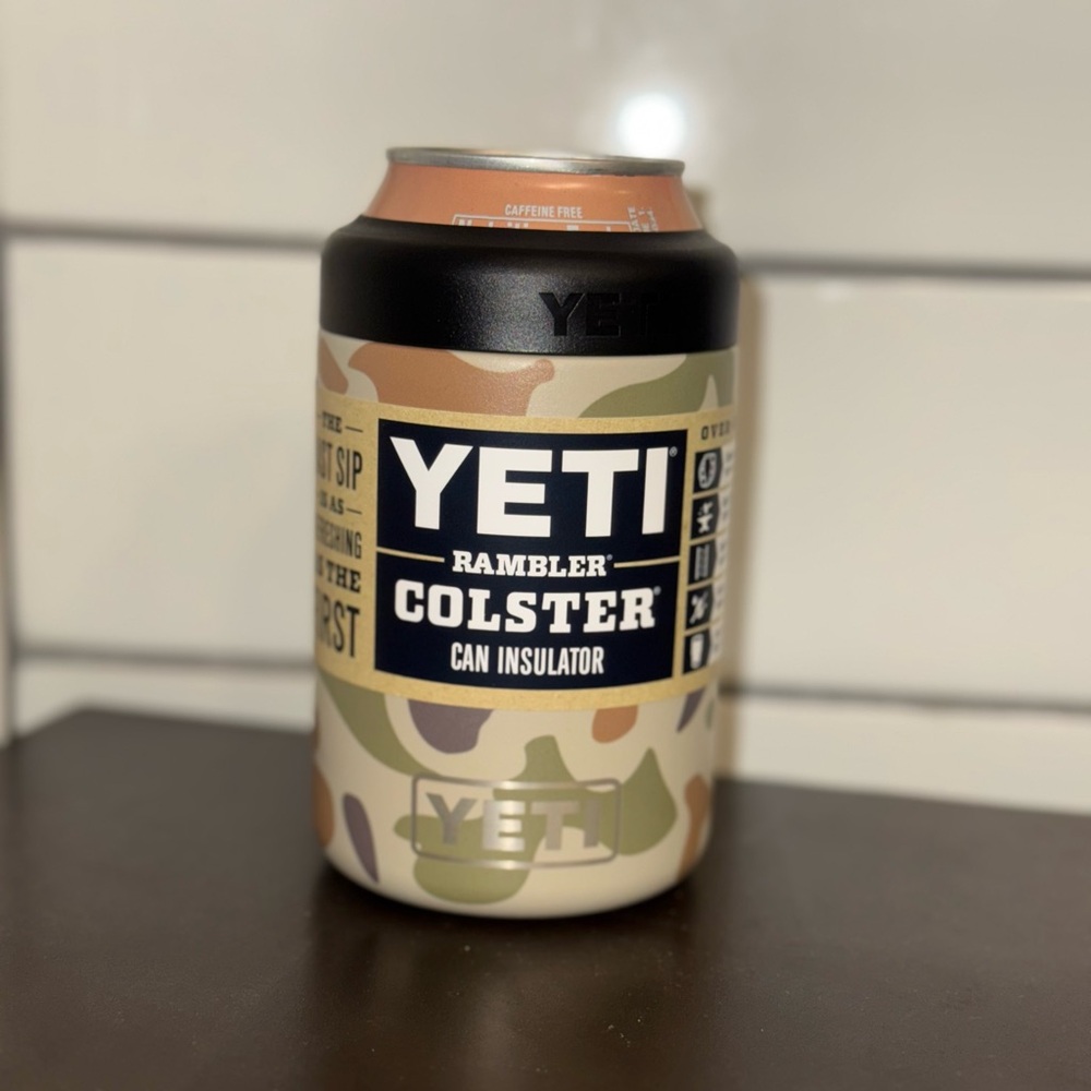 YETI camo colster limited edition can insulator